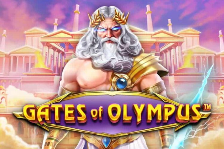 Эпичная заставка Gates of Olympus с Зевсом и молниями
