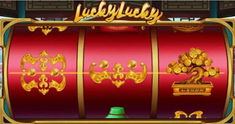 Игровое поле Lucky Lucky от Habanero с тремя барабанами и одной линией выплат