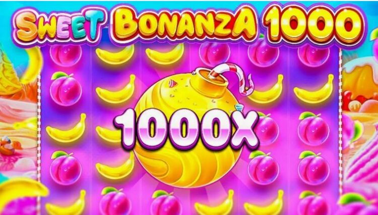 Игровое поле Sweet Bonanza 1000 от Pragmatic Play с фруктами, конфетами, Scatter-леденцами и множителями