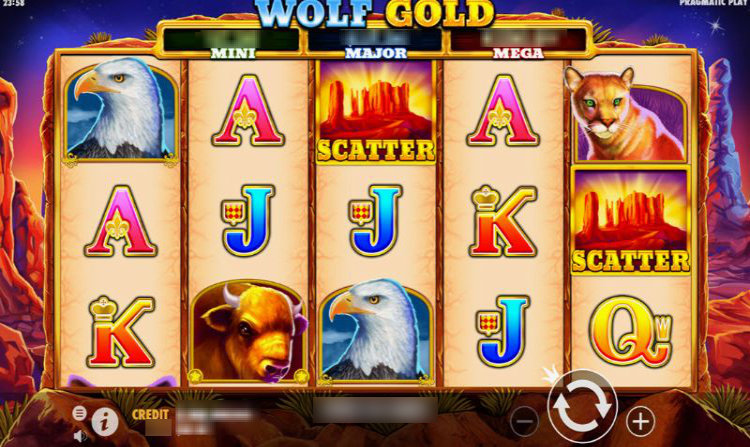 Wolf Gold от Pragmatic Play с шестью денежными символами луны, запускающими Money Respin на поле 5 на 3